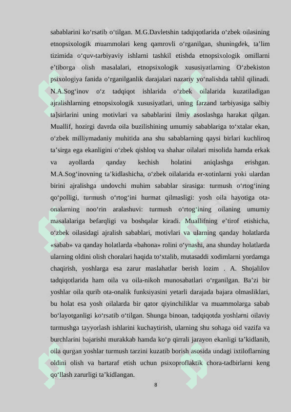 Oilada maktab oʻquvchilar shaxsini shakllantirish 8