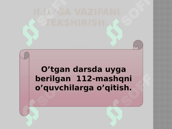 Mustahkamlash uchun mashqlar 4