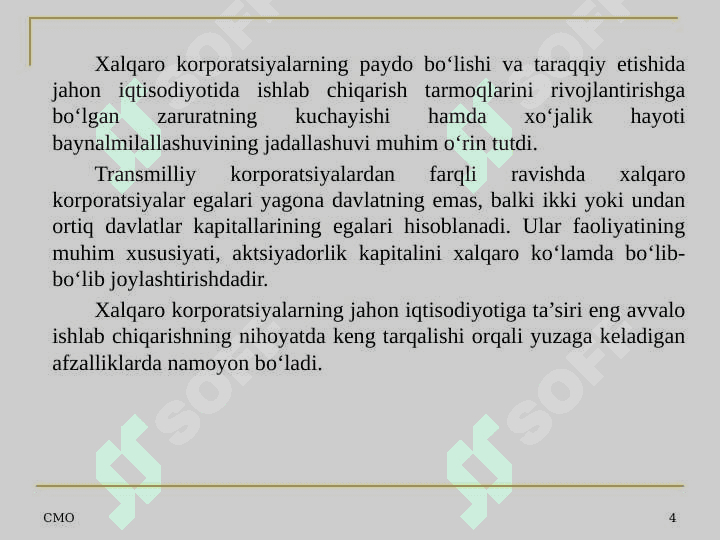 Glabalashuv sharoitida transmilliy korporatsiyalar 4