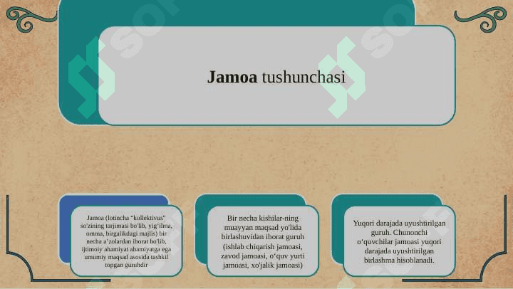 Jamoa tarbiya obyekti va subyekti sifatida. 5