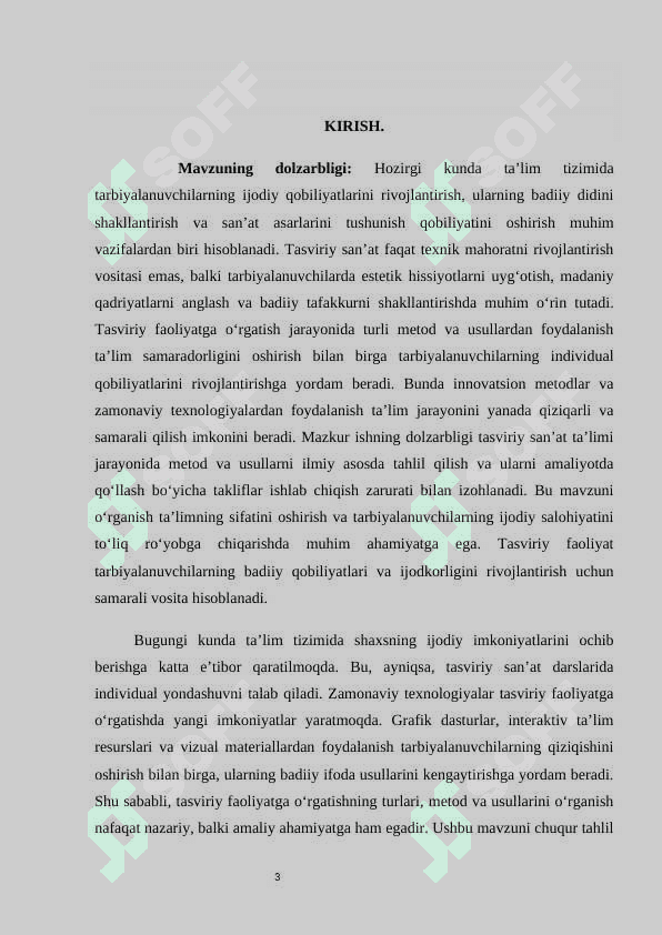 TASVIRIY FAOLIYATGA O'RGATISHNING TURLARI, METOD VA USULLARI 3