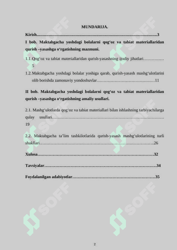 Qоg‘оz vа tаbiаt mаtеriаllаridаn qurish –yasаsh 2