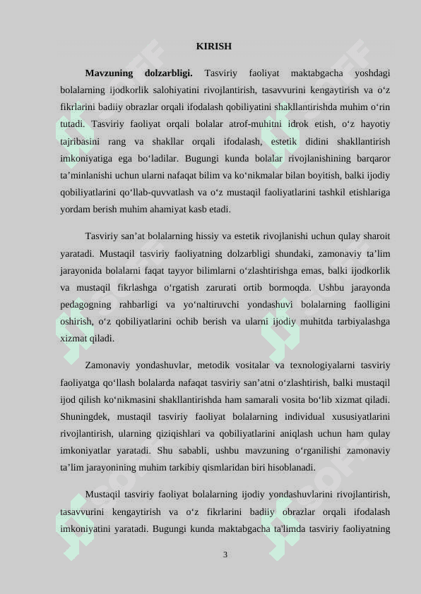 TАYYORLОV GURUHIDА RАSM CHIZISHGА O‘RGАTISHNING MАZMUNI VА VАZIFАLАRI 3