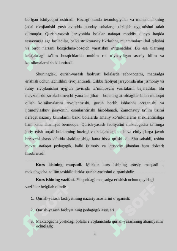 MAKTABGACHA  TA’LIM TASHKILOTLARIDA  QURISH-YASASH 4