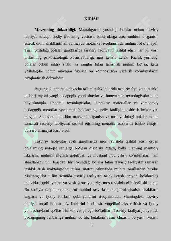TURLI YOSHDAGI BOLALAR GURUHIDA TASVIRIY FAOLIYATNI TASHKIL QILISH 3
