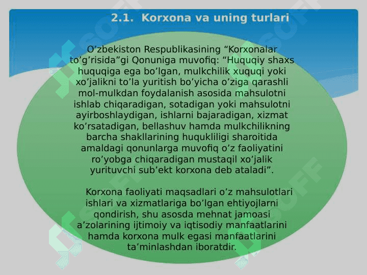 KORXONA VA UNING PERSONALI 2