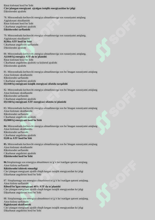 Biologiya Kimyo 800 Test 6