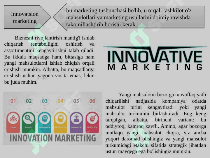 Innovatsion marketing turlari va usullari 4