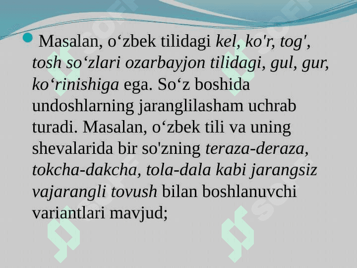 Turkiy tillarda undoshlar tizimi 6