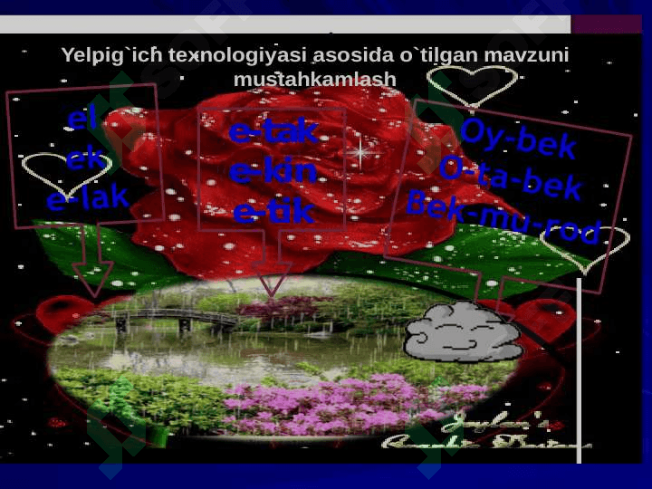 Alifbe  Mavzu : “G  tovush va G g harflari 6