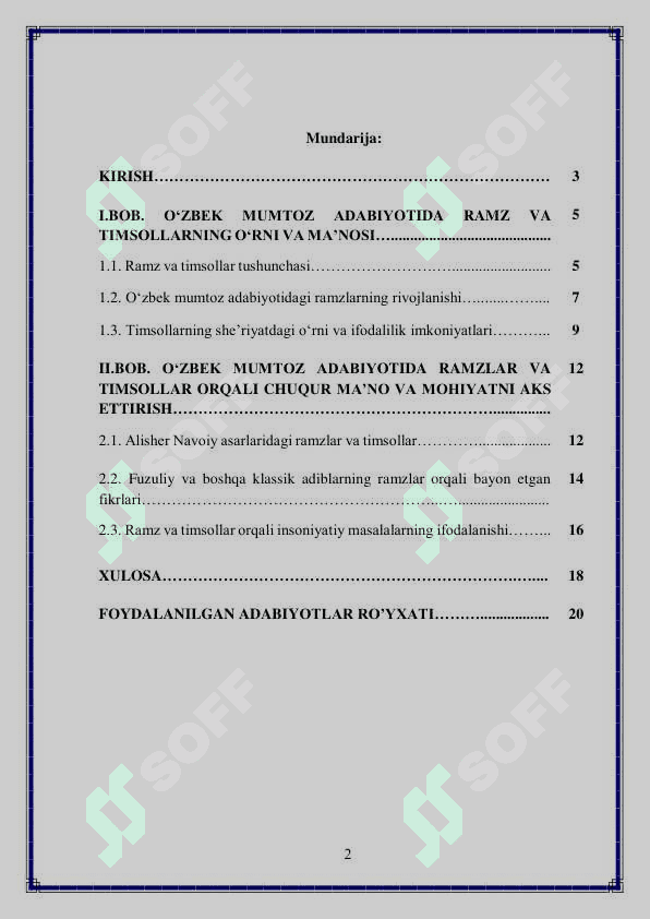 O‘zbek mumtoz adabiyotining ramz va timsollar olami 2