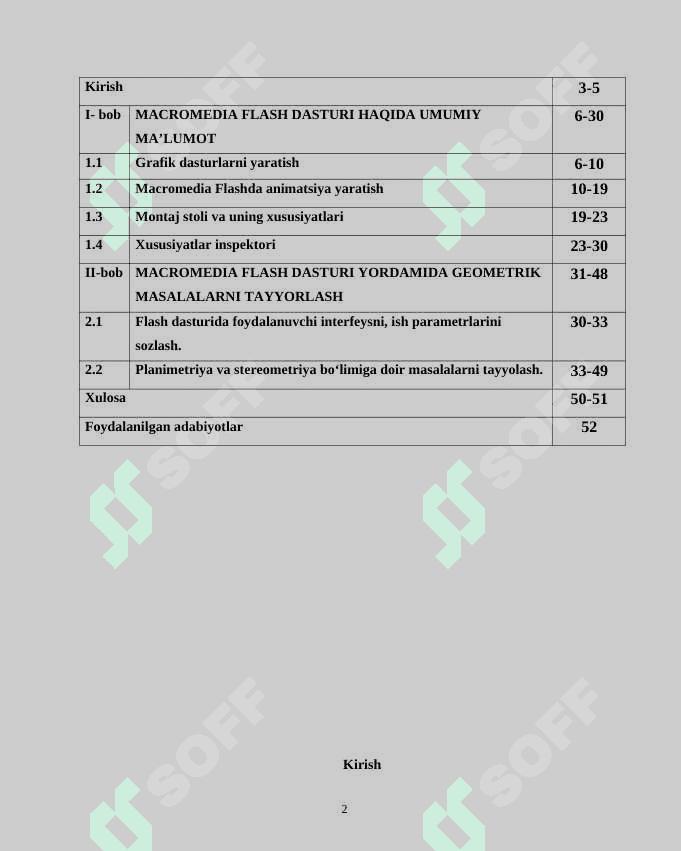 Flash dasturi yordamida geometrik masalalarni tayyorlash 2
