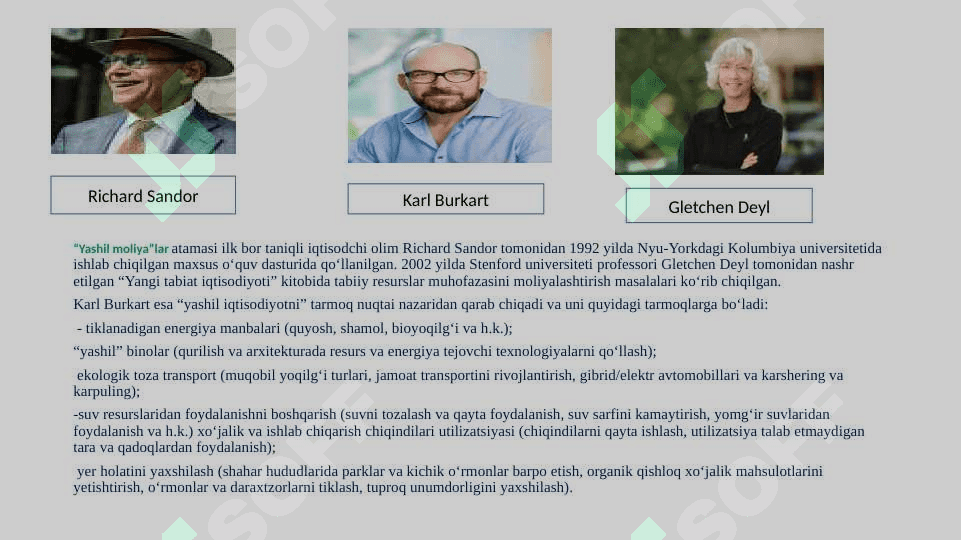 “YASHIL IQTISODIYOT”GA O‘TISH ' JARAYONINI MOLIYALASHTIRISH 4