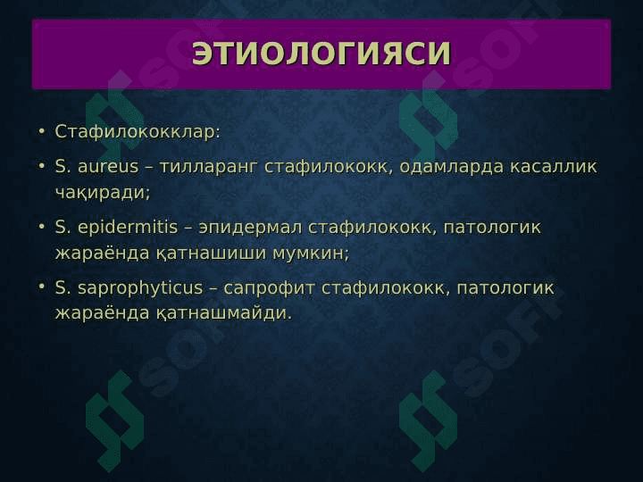 Terining yiringli kasalliklari . Терининг йирингли касалликлари 5