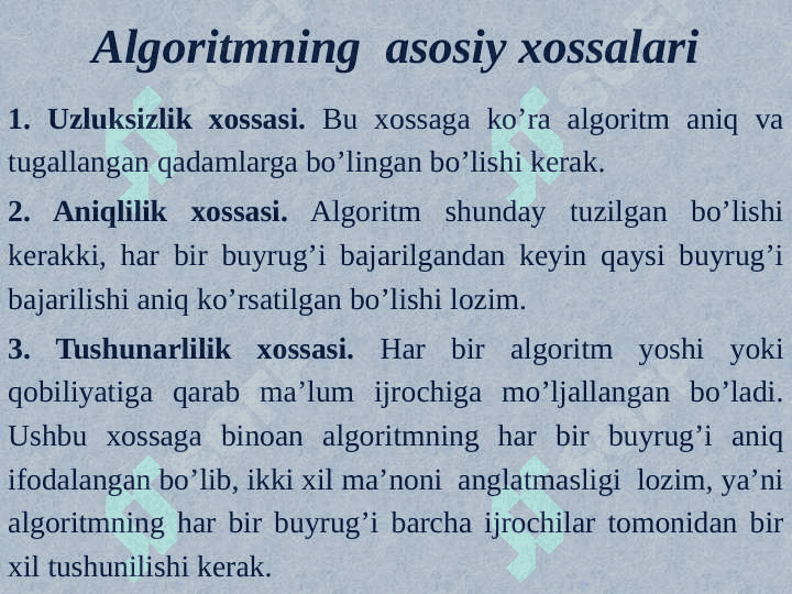 Algoritmlashtirish va dasturlash asoslari. Axborot tizimlari tushunchasi. Elektron hukumat 5