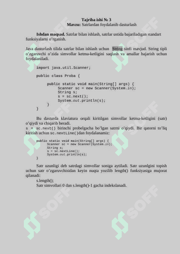 Mobil ilovarni ishlab chiqish_Satrlardan foydalanib dasturlash 2