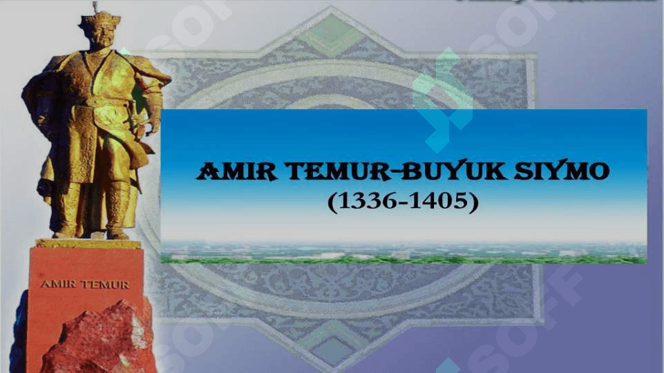 Amir Temur buyuk davlat arbobi 2