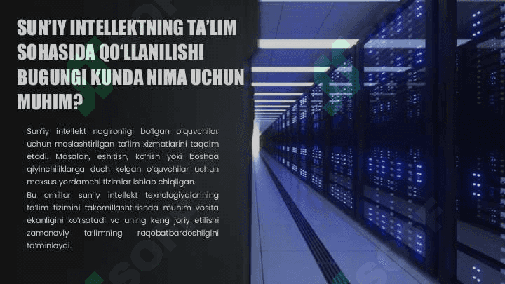 Sun'iy intilik yordamida individual taʼlimni tashkil etish 5