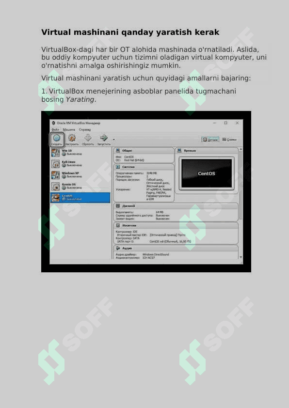 Operatsion tizimlar_VirtualBox yordamida Windows operatsion tizimini o’rnatish. 8