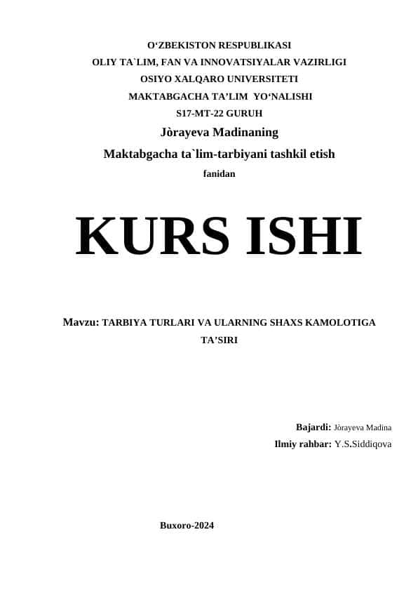 TARBIYA TURLARI VA ULARNING SHAXS KAMOLOTIGA TA’SIRIs17