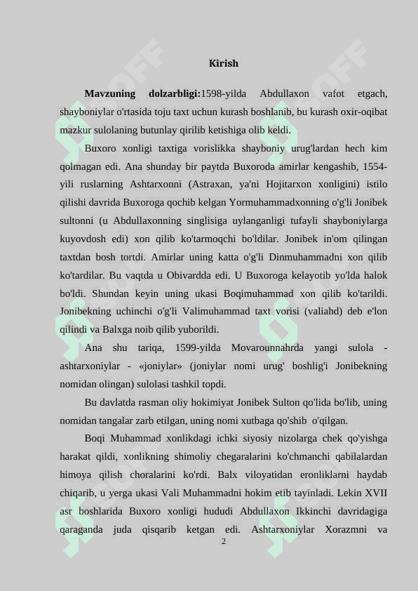 Ashtarxoniy hukmdorlari faoliyati 2