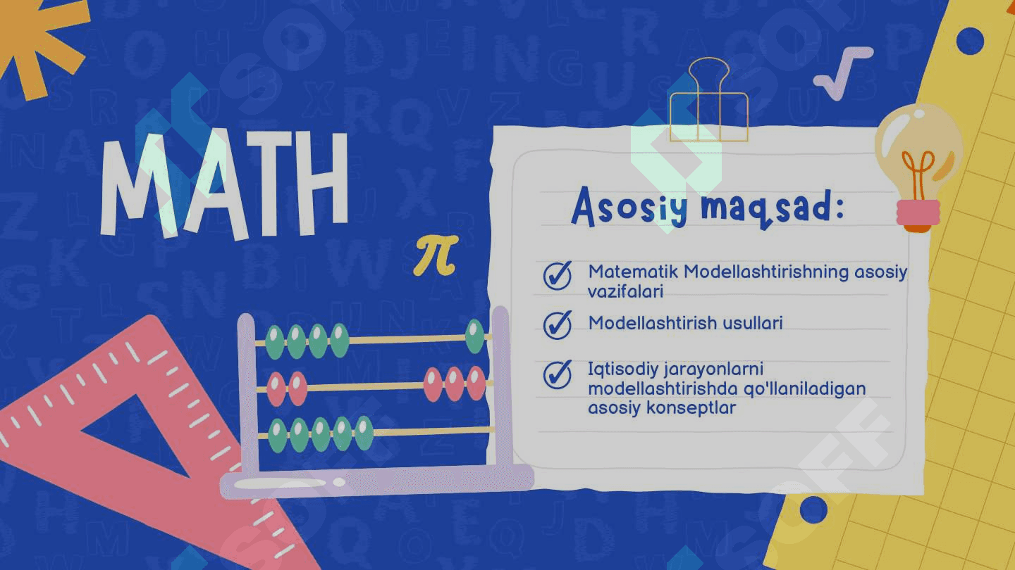Matematik modellashtirish va uni iqtisodda qoʻllash 2