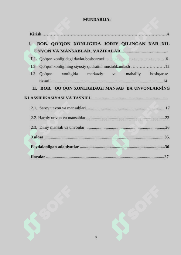 QUQON XONLIGI DAVLAT BOSHQARUVIDA MANSAB VA UNVONLAR 3