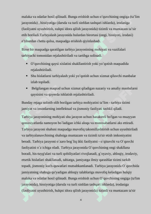 Tarbiya jarayonining mohiyati va mazmuni 4