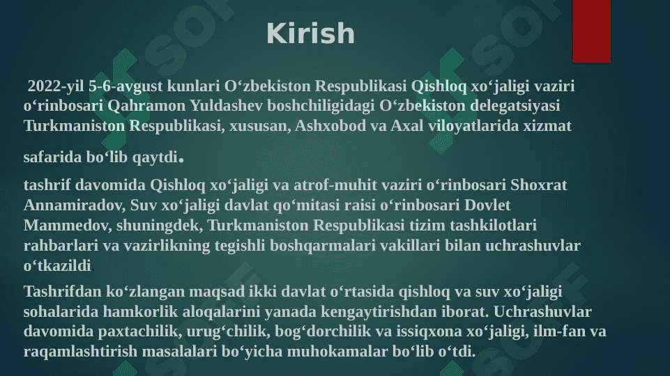 Turkmaniston Respublikasi Chorvachiligi 3