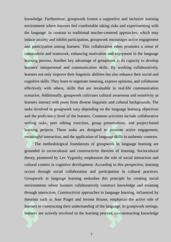 Teaching English language with Groupworking 7