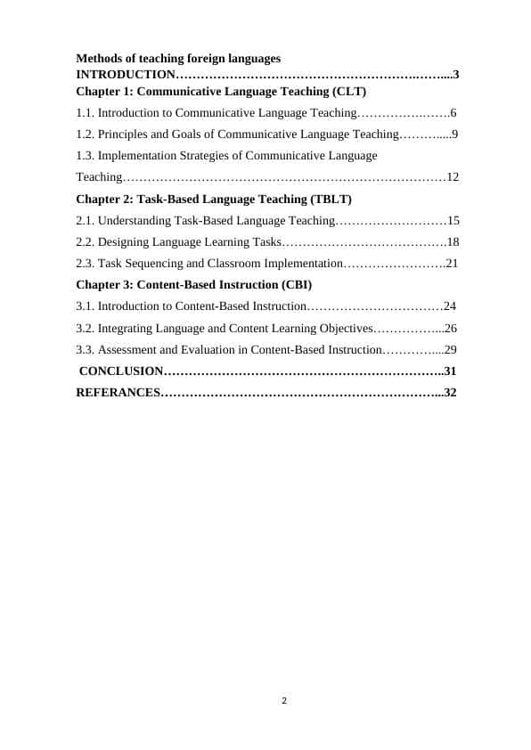 Methods of teaching foreign languages