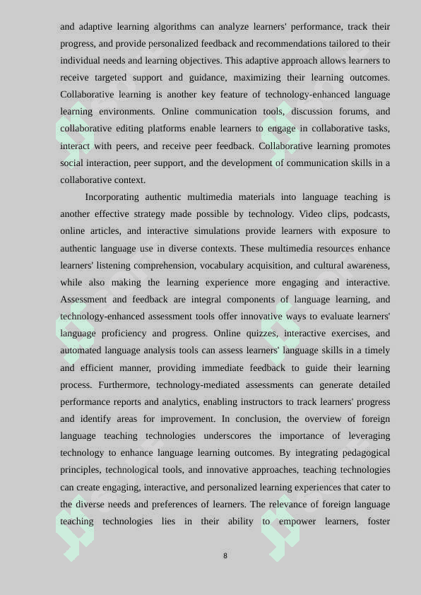 Foreign languages teaching technologies 8