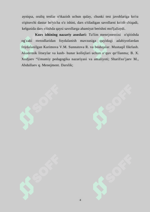 Ta'lim menejmentini o'qitishda ijodiy testlardan foydalanish metodikasi 4