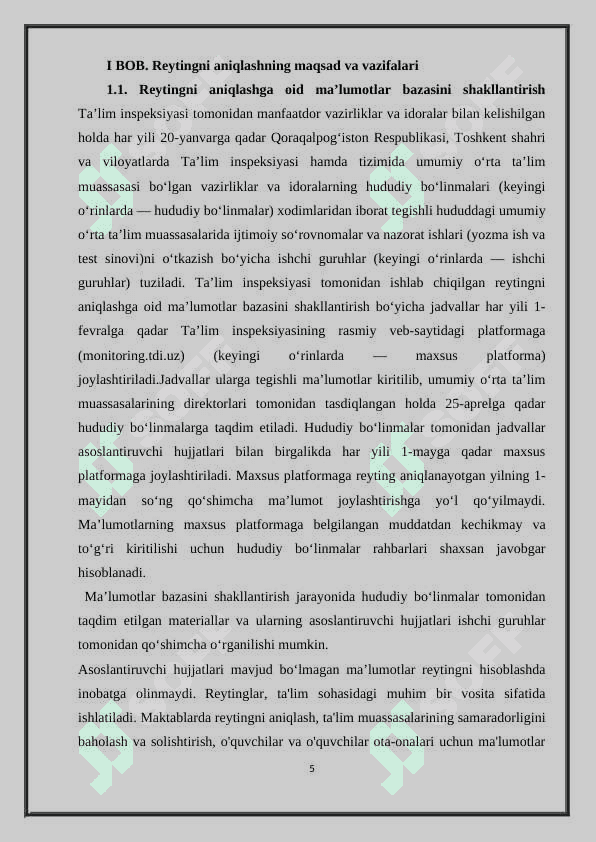 Ta’lim muassasalari reytingini aniqlash 5