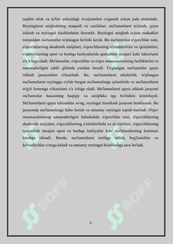 Ta’lim muassasalari reytingini aniqlash 6