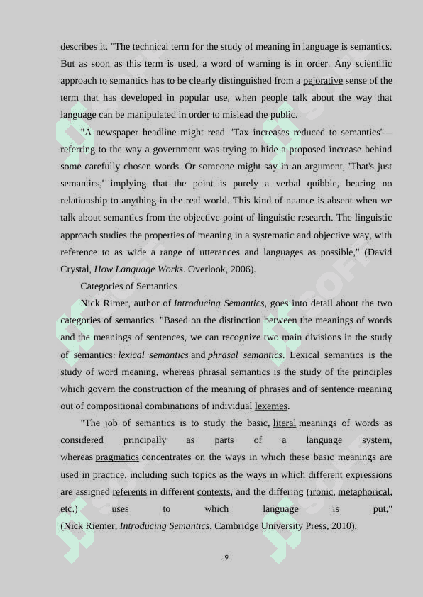 SEMANTIC CLASSIFICATION OF WORDS 8