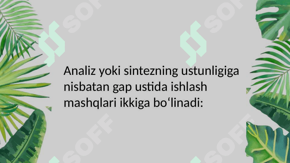 Gap ustida ishlashga oid mustaqil ishlar 3