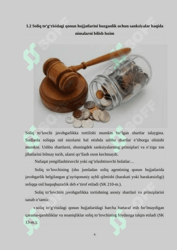Soliqqa oid huquqbuzarlik turlari 6
