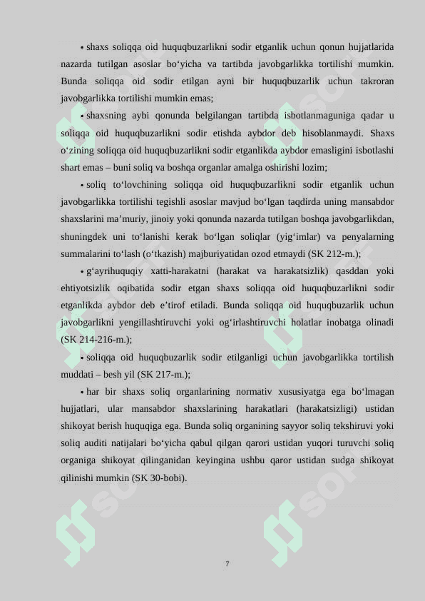 Soliqqa oid huquqbuzarlik turlari 7