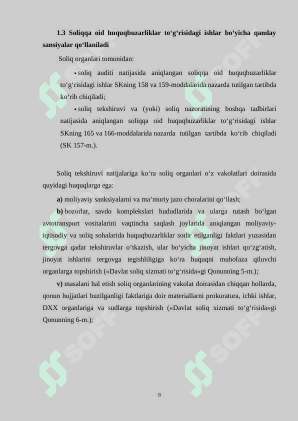 Soliqqa oid huquqbuzarlik turlari 8