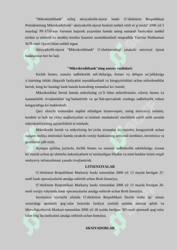 Amaliyot hisoboti bank 7
