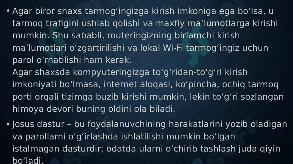 Tarmoq muammolari 4