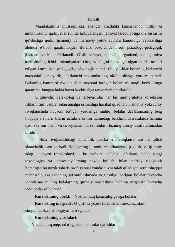 Yozma nutq buzilishlarining sabablari va belgilarining tasnifi 3