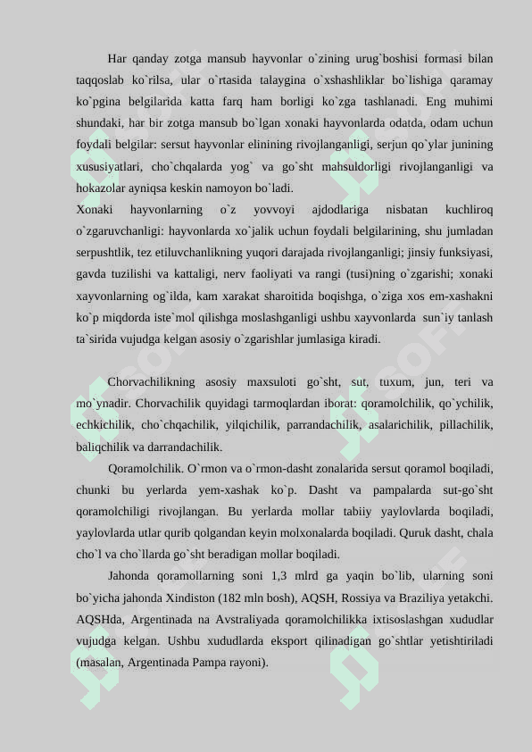 Chorvachilik asoslari 7