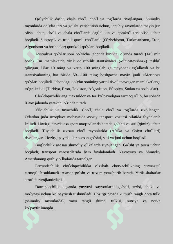 Chorvachilik asoslari 8