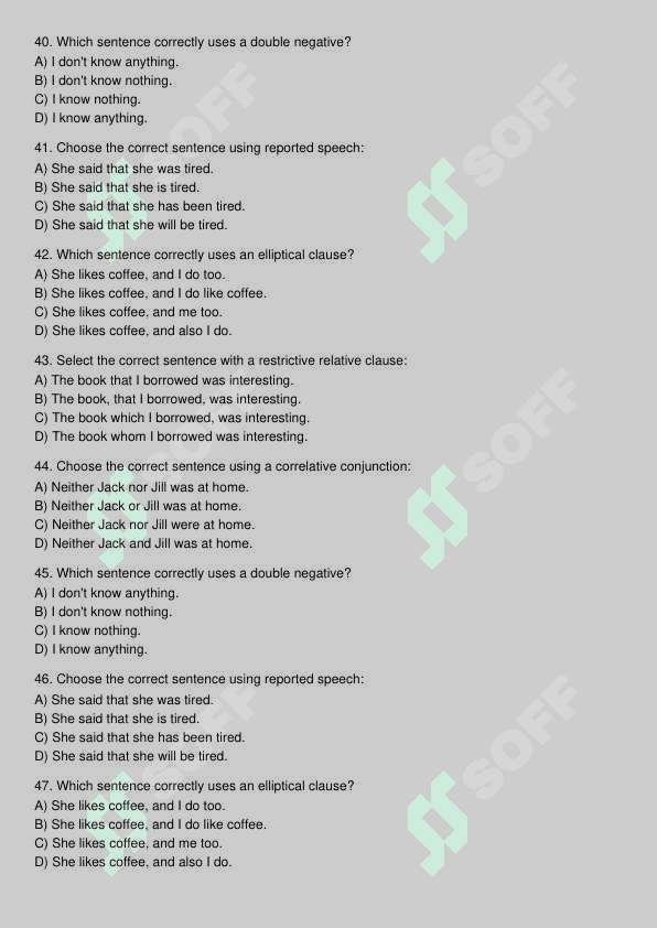 Ingliz tili test 6
