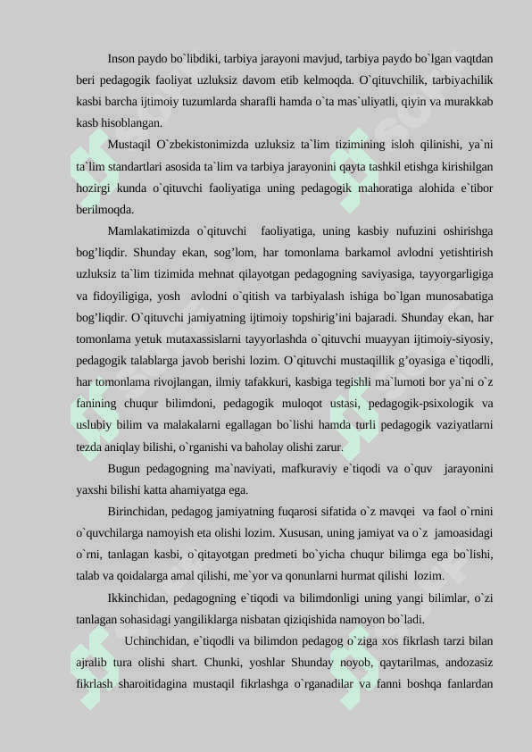 Boshlang’ich ta’lim fanlarini o’qitishda pedagogik mahoratning ahamiyati 2