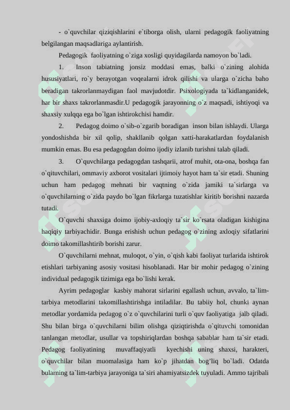 Boshlang’ich ta’lim fanlarini o’qitishda pedagogik mahoratning ahamiyati 8