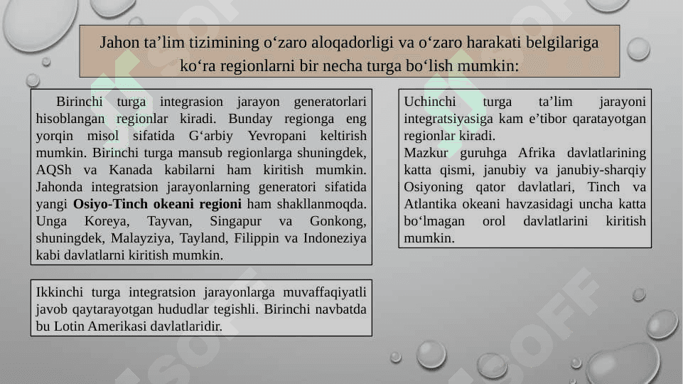 XX asr jahon ta’lim tizimidagi global tendensiyalar 5