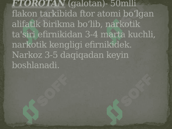 Narkoz vositalari slayd 8